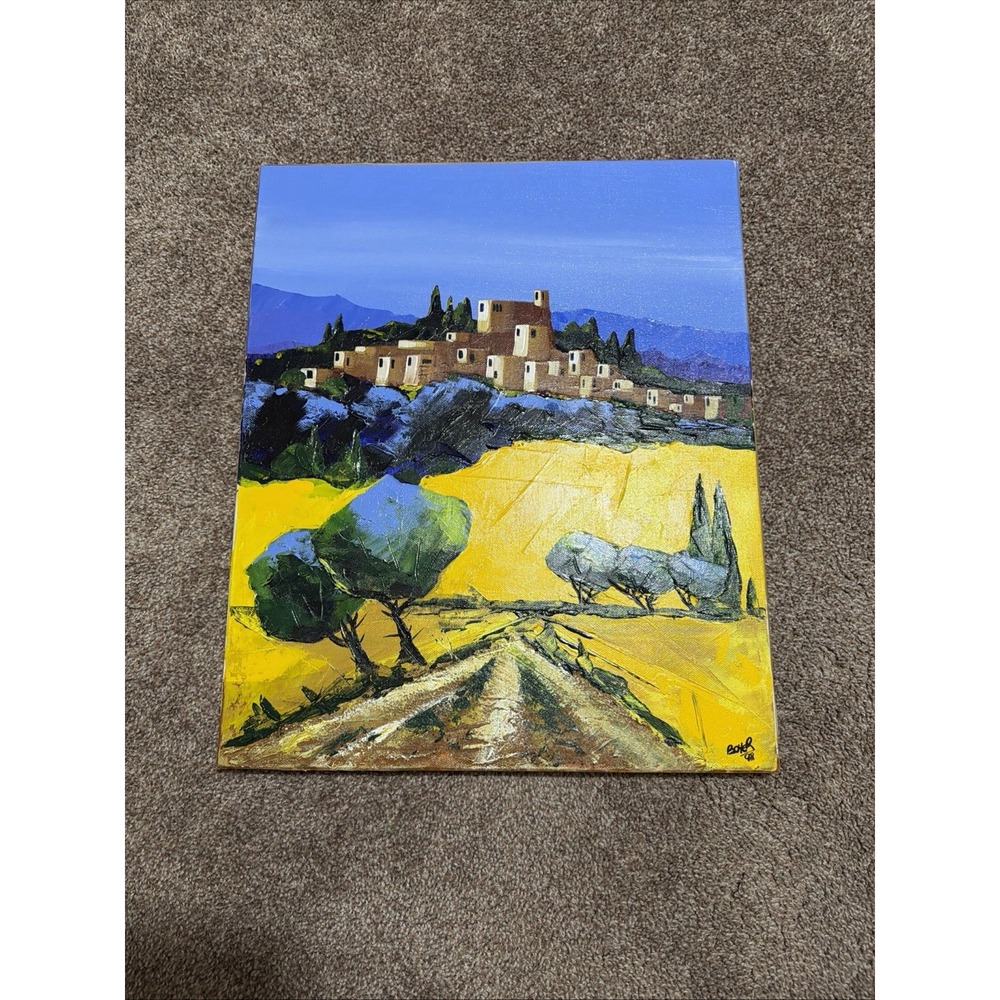 Vintage Original European Landscape Oil Painting by AST BOYER 98